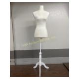 Dress form -fabric covered, wood base