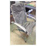 Camp chair, grey with arms