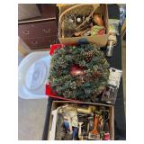 Painting supplies including rollers, pans,