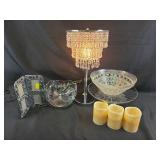 Cake serving dish, decorative glass bowls,