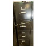 Metal filing cabinet, four drawers, 52in tall,