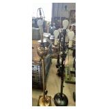 Two floor lamps, both 59in tall, no lampshades