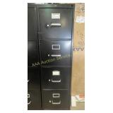 Metal filing cabinet, four drawers, 52in tall,