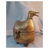 Brass duck jewelry box
