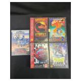 Sets Genesis games- Sonic 2, Mortal Kombat, NBA