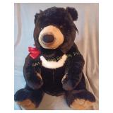 Large brown bear with tag