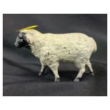 Metal sheep vintage coin bank