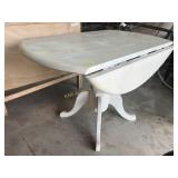 White drop leaf table