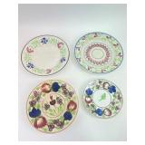 Staffordshire handprints plates x4