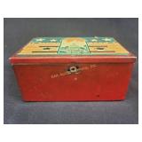 Vintage budget bank metal coin bank