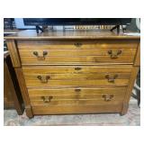 Wooden chest of drawers, 42in wide, 32.75in tall