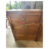 Wooden chest of drawers, 42in tall, 32.25in wide
