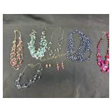 Costume jewelry- earrings, necklaces