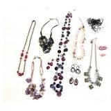 Costume jewelry- earrings, necklaces