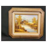 Landscape painting on canvas, signed T. Webster