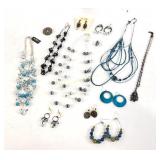 Costume jewelry- earrings, necklaces