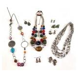 Costume jewelry- earrings, necklaces