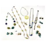 Costume jewelry- earrings, necklaces