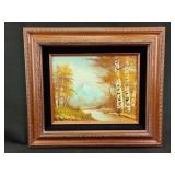 Landscape painting on canvas, signed C Inness
