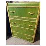 Painted Art Deco chest of drawers, 43in tall,