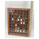 Thimble collection in shadowbox- souvenir state