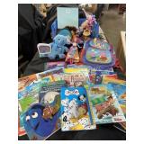 Peps Pig backpack, barbie, shoes, toys, coloring