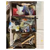 Hammers, files, putty scrapers, leveling tool,