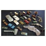 Vintage model cars, many metal and made in