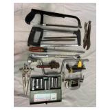 Hand saws, allen wrenches, socket wrench with