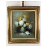 28"x32"floral painting by D. Perry