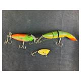 Vintage fishing lures including Headon