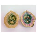 Etrusoan majolica dishes, one bottom rim chips