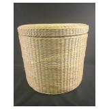 Wicker storage ottoman