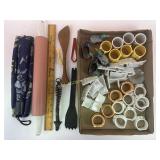 Napkin rings, placecards,rolling pin, etc,