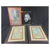 Wall art, floral, Einstein print, mirror, design