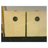 (2) corn hole toss game boards
