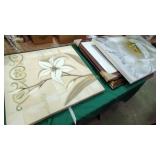 Floral wall art 24"x24", 36"x23" (poor