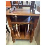 Wooden magazine rack (30in tall), wooden side