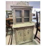 Small vintage childs step back cupboard, shabby