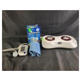 Foot massager, blood pressure  monitor- both