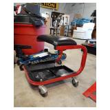 Rolling shop stool, 14" tall