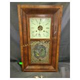 Patent Brass Clocks wind up wooden clock with