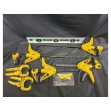 Wolfcraft reversible spreader clamps, level,