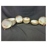 Edelstein moss rose dessert bowls x10, Royal