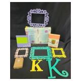 Blank stationary cards, photo frames