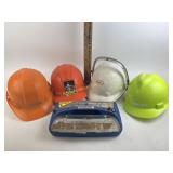 Hard hats and a very rusty Dremel tool