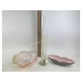 Lenox decorative porcelain egg, art glass ruffled