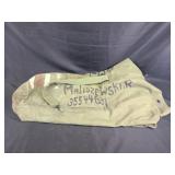 Military bag and a camouflage screening support