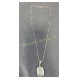14k white gold necklace