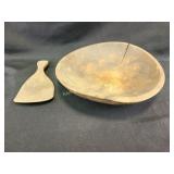 Primitive paddle and bowl
